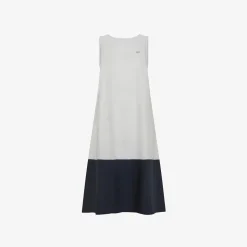 Best Abito color block in cotone bianco e blu navy Donna Abiti