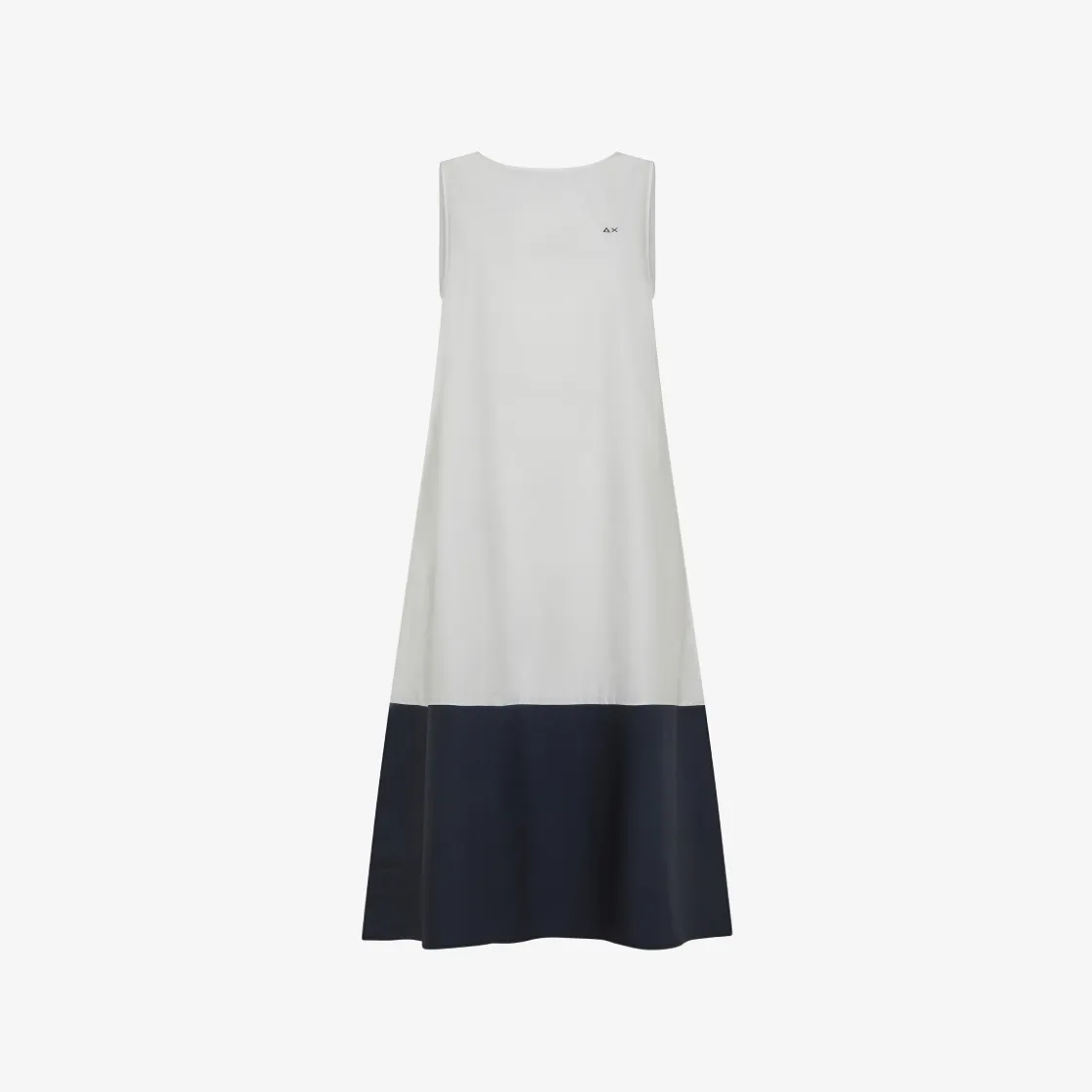 Best Abito color block in cotone bianco e blu navy Donna Abiti