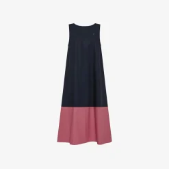 Sale Abito color block in cotone blu navy e rosa scuro Donna Abiti
