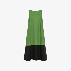 Best Abito color block in cotone verde oliva e nero Donna Abiti