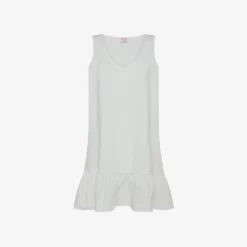 New Abito in cotone bianco panna Donna Abiti