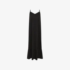 Discount Abito in cotone nero Donna Abiti