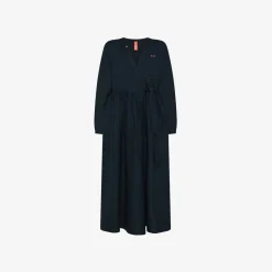 Sale Abito in lino blu navy Donna Abiti|Beachwear Donna