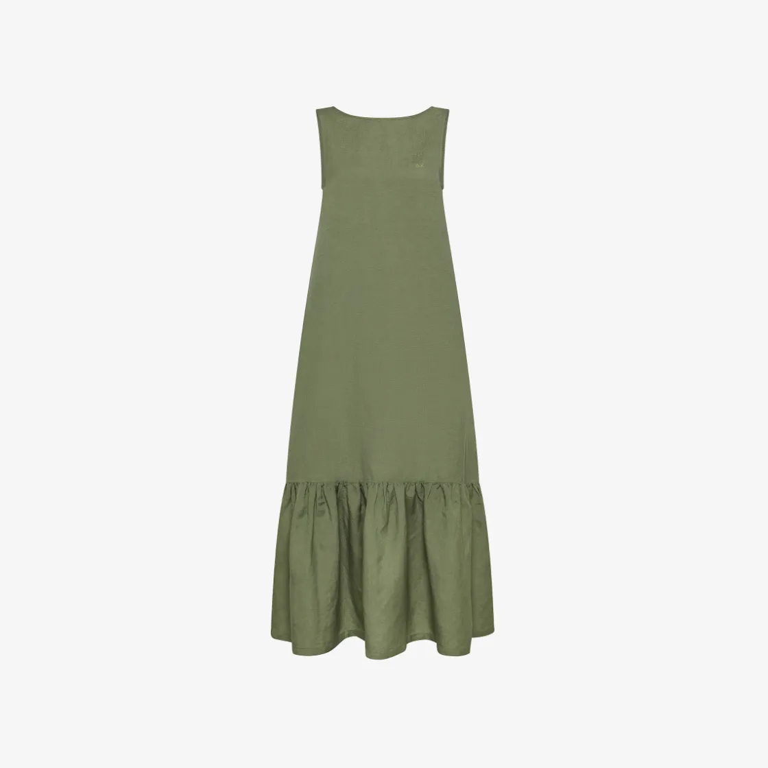 Discount Abito in lino verde salvia Donna Abiti