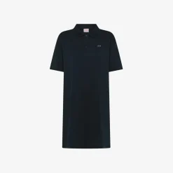 New Abito in piquet di cotone blu navy Donna Abiti