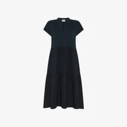 Hot Abito lungo in cotone blu navy Donna Abiti