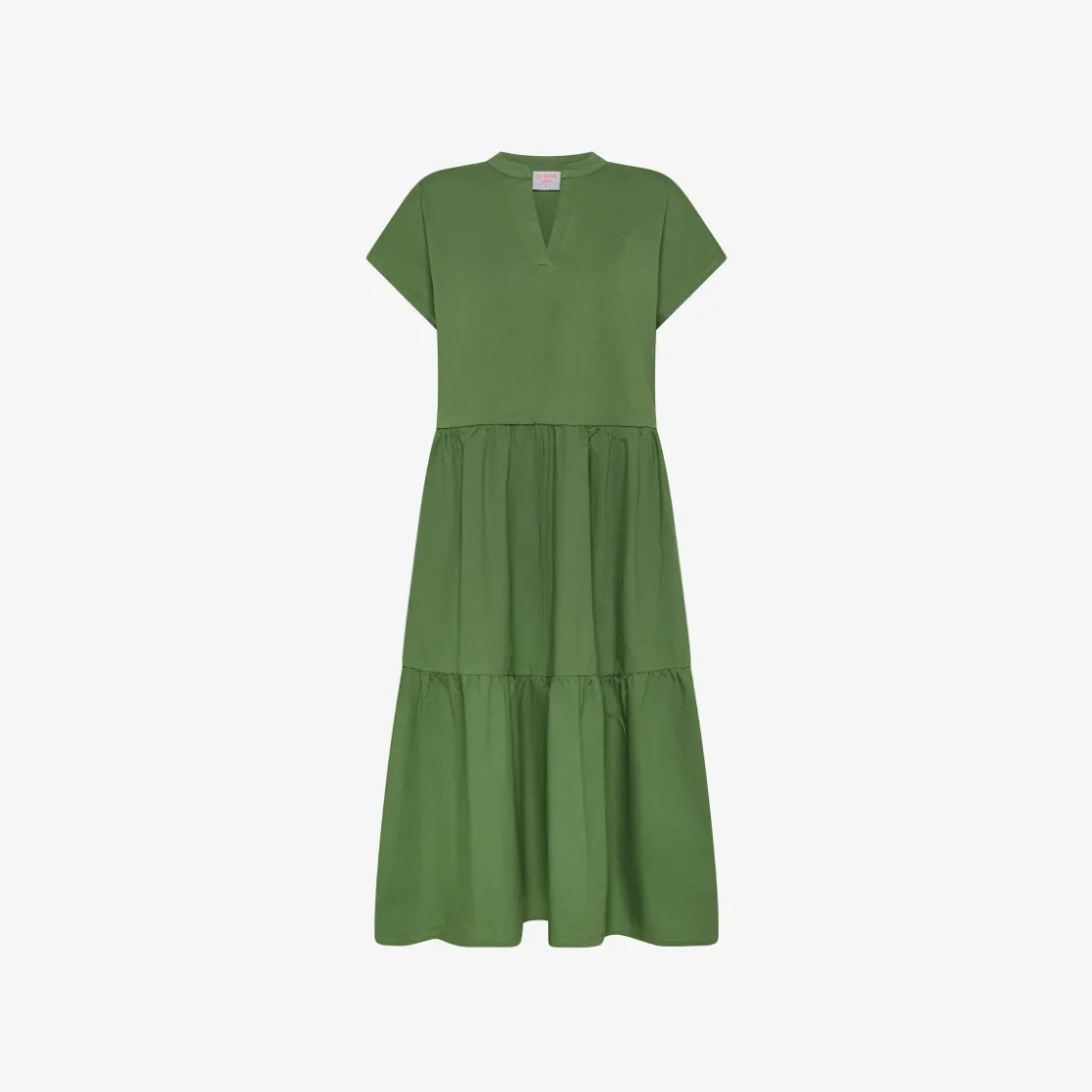 Discount Abito lungo in cotone verde salvia Donna Abiti