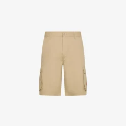 Fashion Bermuda cargo in cotone beige Uomo Pantaloni|Beachwear Uomo