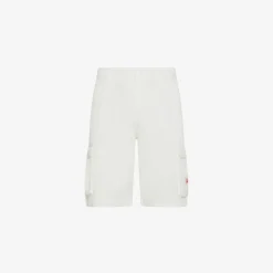 Online Bermuda cargo in cotone bianco panna Uomo Pantaloni|Beachwear Uomo