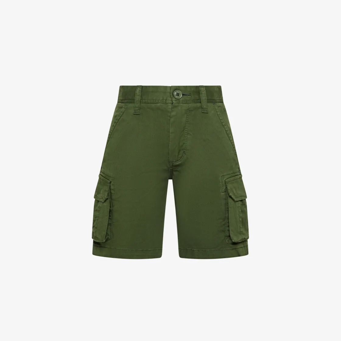 Outlet Bermuda cargo in cotone verde scuro Bambino Pantaloni