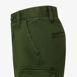 Outlet Bermuda cargo in cotone verde scuro Bambino Pantaloni