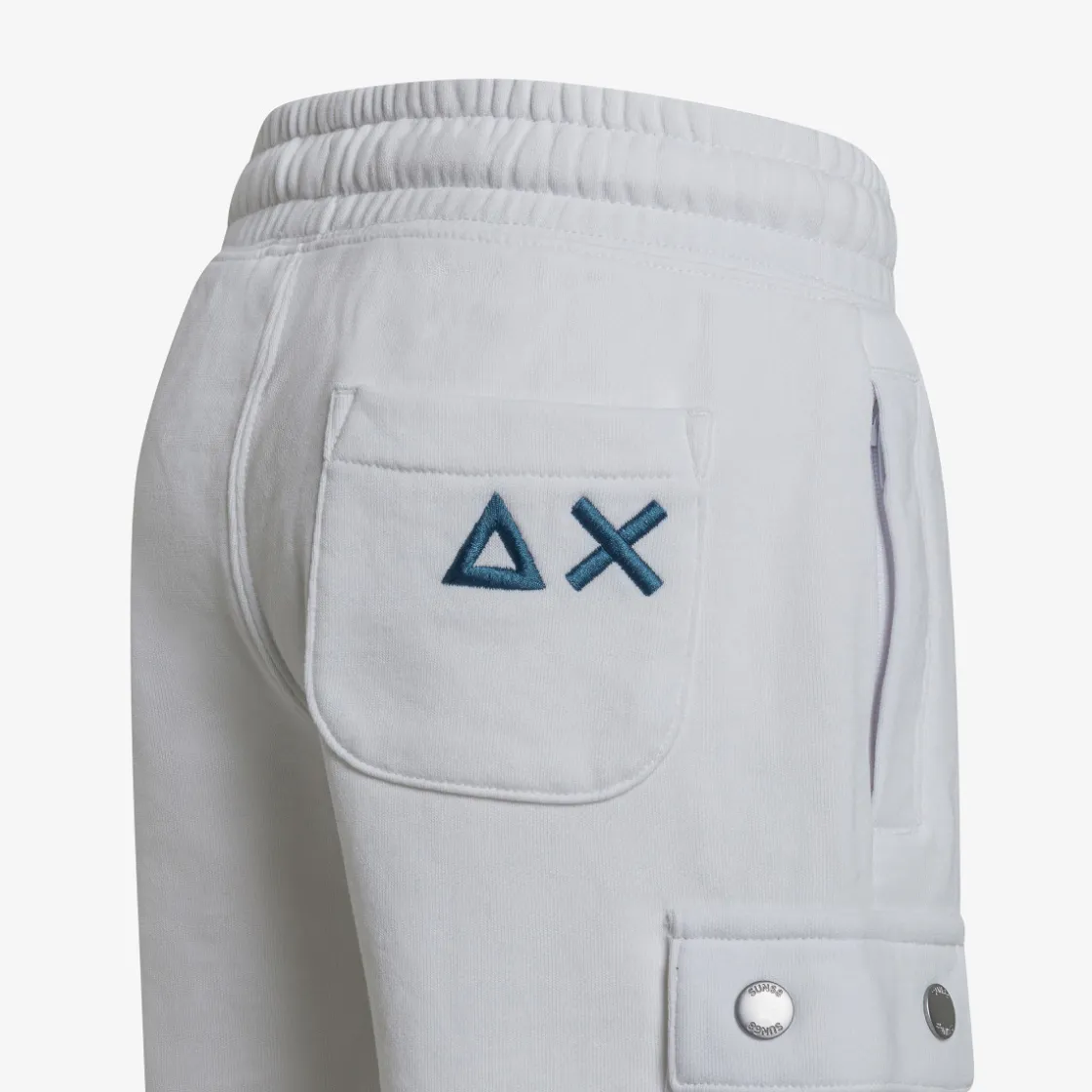 Discount Bermuda cargo in felpa bianco panna Bambino Pantaloni|Felpe
