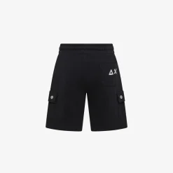 New Bermuda cargo in felpa neri Bambino Pantaloni|Felpe
