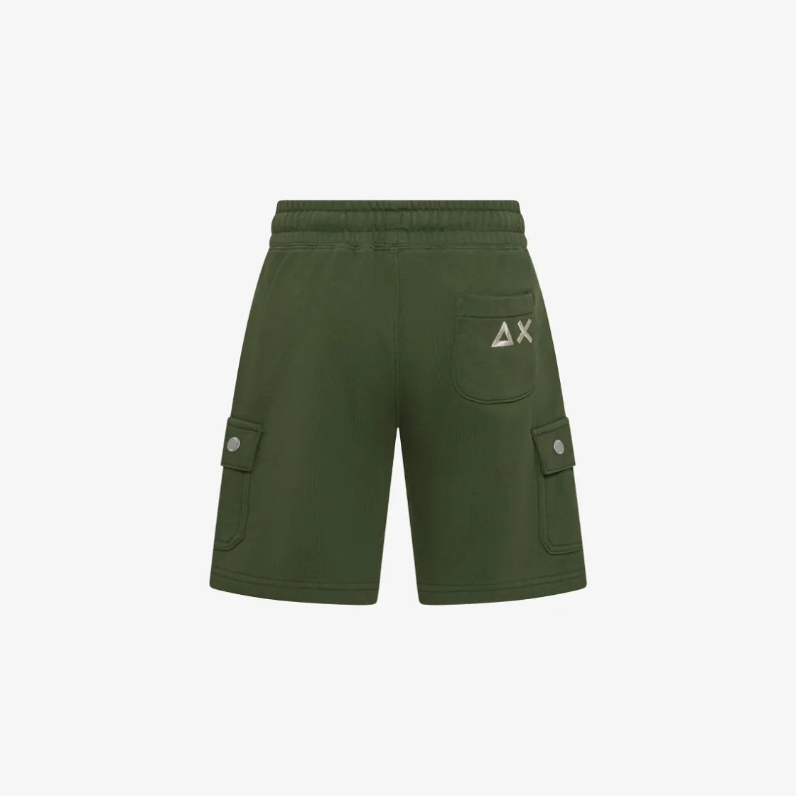 Fashion Bermuda cargo in felpa verde scuro Bambino Pantaloni|Felpe