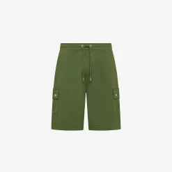 Best Bermuda cargo in felpa verde scuro Uomo Pantaloni|Felpe