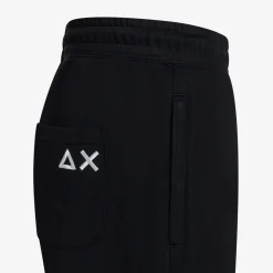 Sale Bermuda cargo nero in felpa Uomo Pantaloni|Felpe