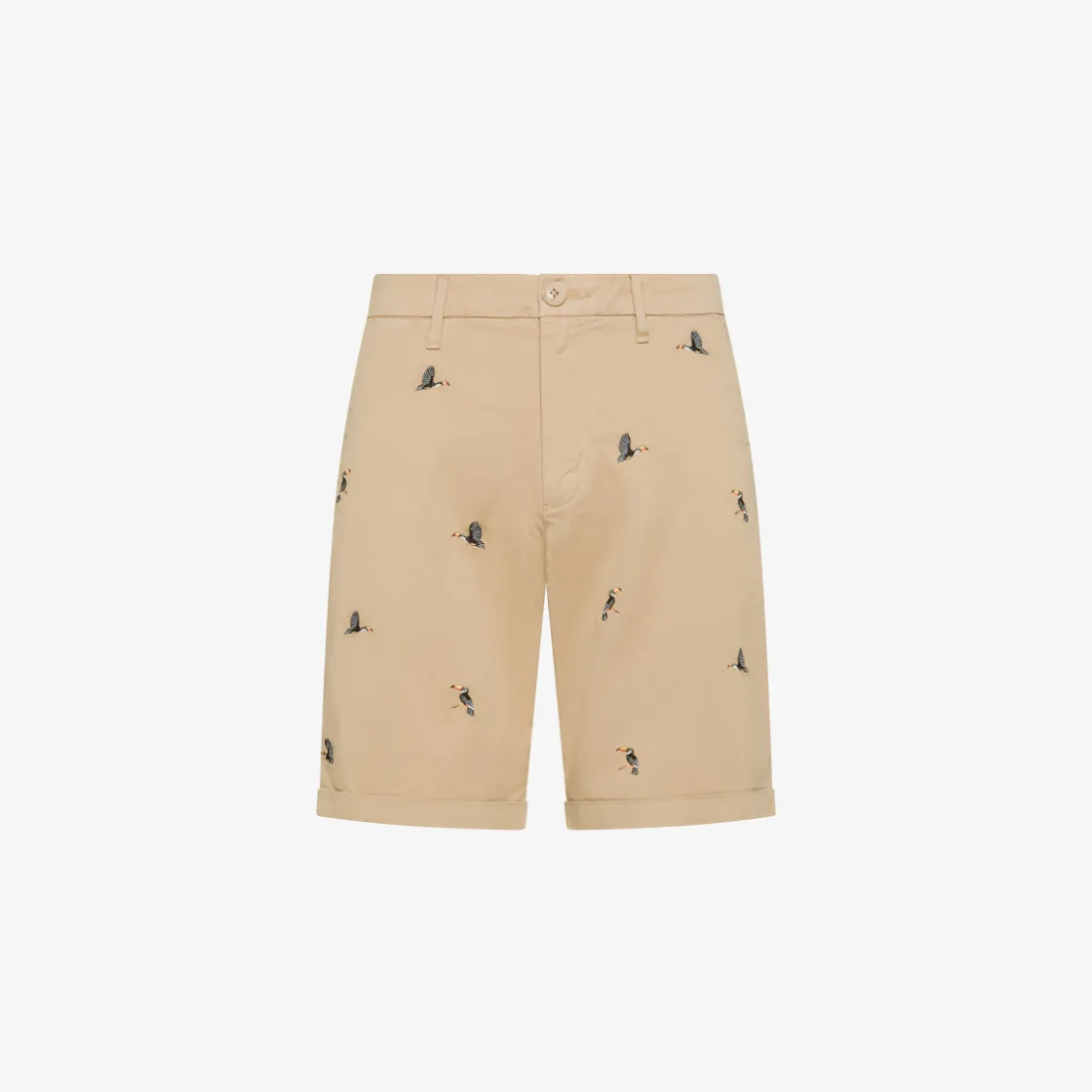 Online Bermuda chino con ricami beige Uomo Pantaloni