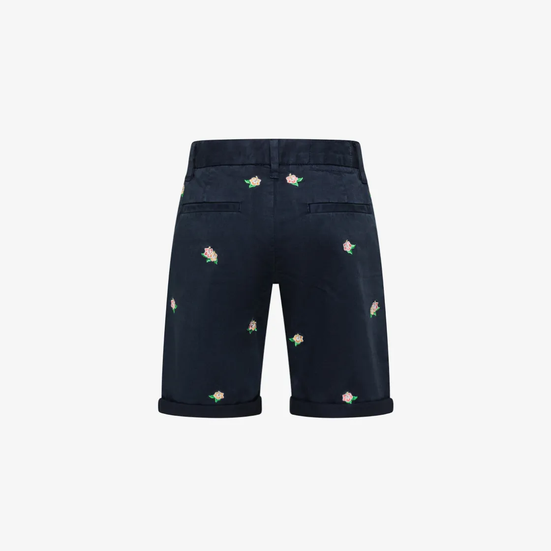 Discount Bermuda chino con ricami blu navy Bambino Pantaloni