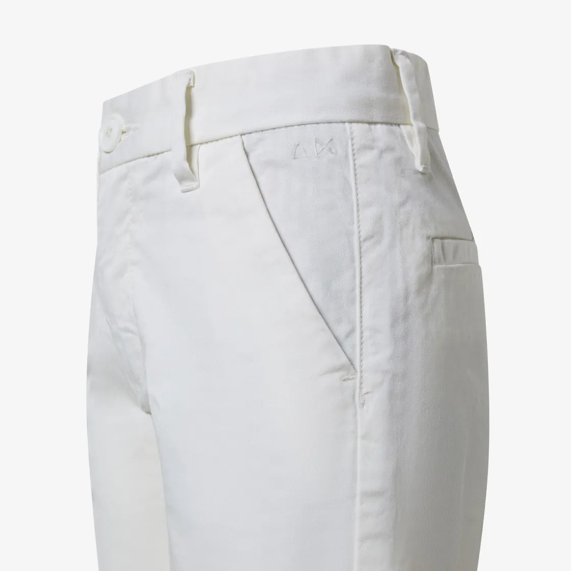 Hot Bermuda chino in cotone bianco panna Bambino Pantaloni