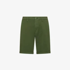 Hot Bermuda chino in cotone verde scuro Uomo Pantaloni