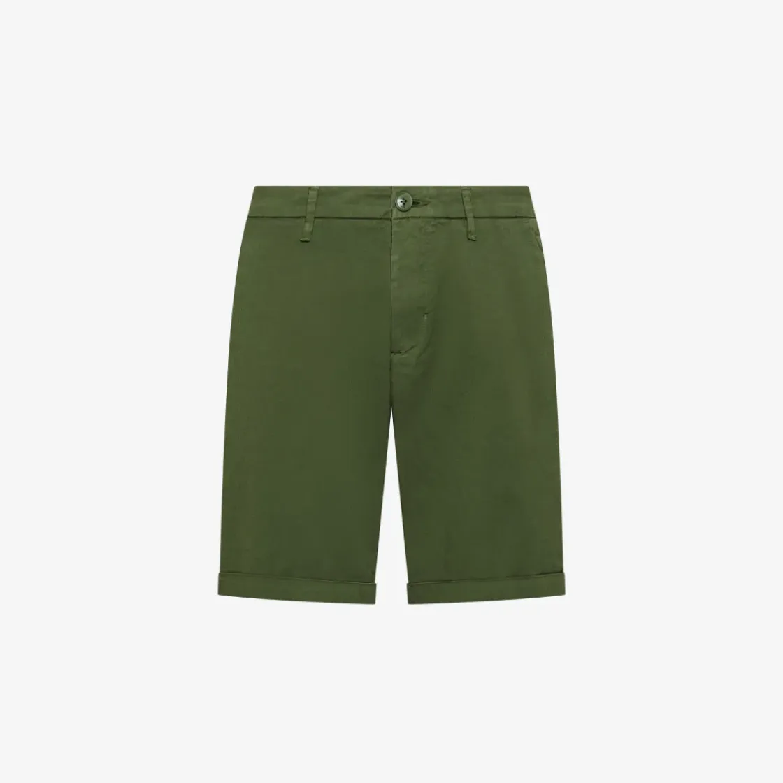 Hot Bermuda chino in cotone verde scuro Uomo Pantaloni