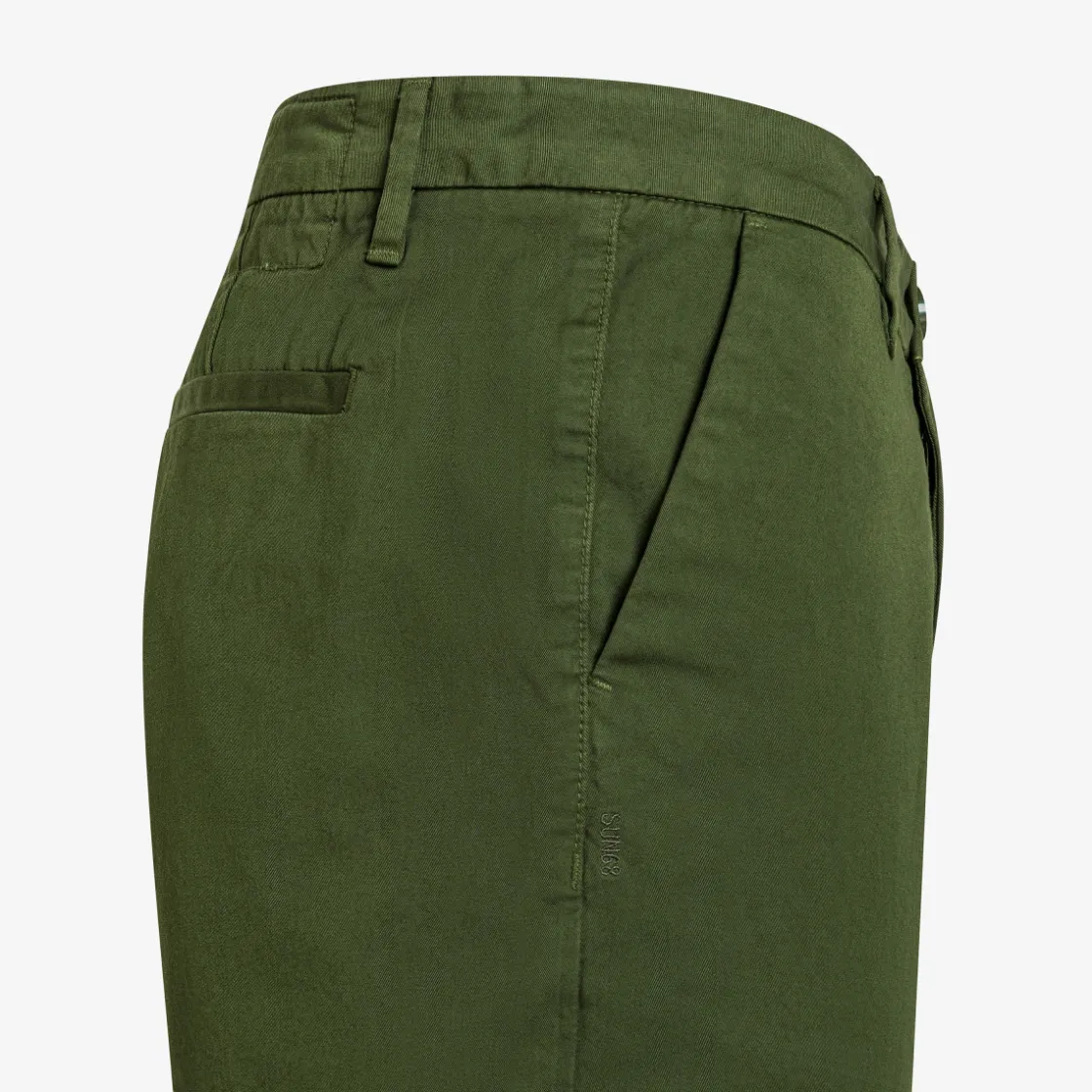 Hot Bermuda chino in cotone verde scuro Uomo Pantaloni