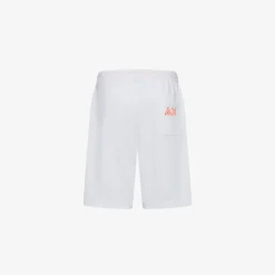Best Bermuda in felpa di cotone bianco panna Uomo Pantaloni