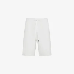 Sale Bermuda in felpa di cotone bianco panna Uomo Pantaloni|Beachwear Uomo
