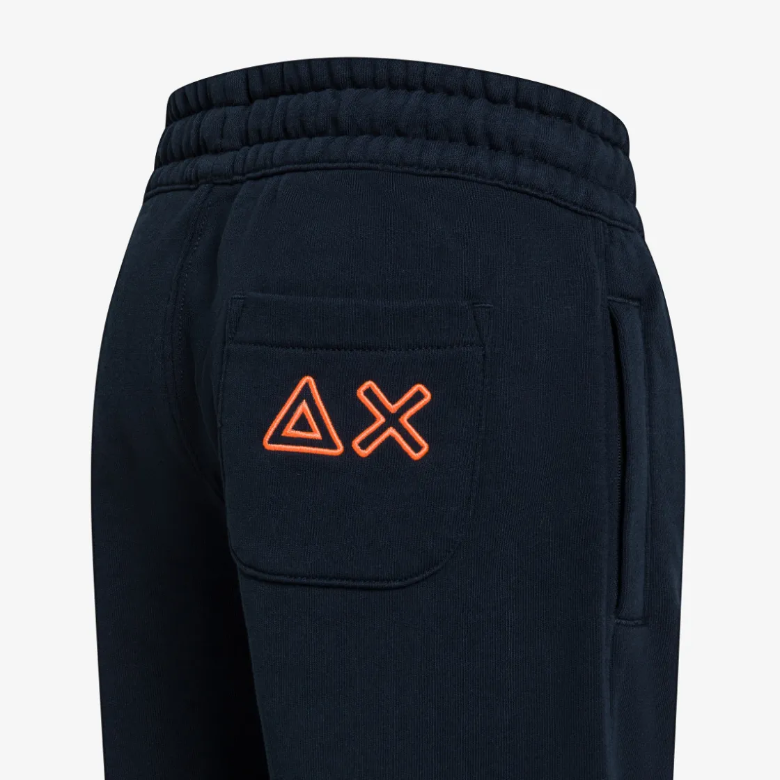 New Bermuda in felpa di cotone blu navy Bambino Pantaloni|Felpe