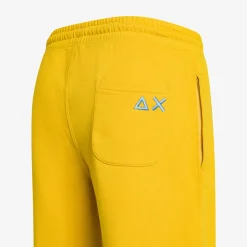 Outlet Bermuda in felpa di cotone giallo Uomo Pantaloni|Felpe