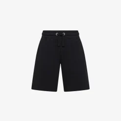 Sale Bermuda in felpa di cotone nero Bambino Pantaloni|Felpe