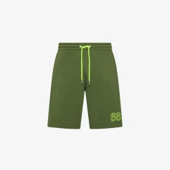 Best Bermuda in felpa di cotone verde scuro Uomo Pantaloni