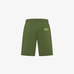 Best Bermuda in felpa di cotone verde scuro Uomo Pantaloni