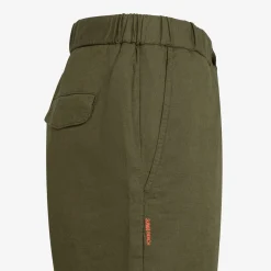New Bermuda in lino e cotone verde scuro Uomo Pantaloni|Beachwear Uomo