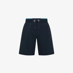 Online Bermuda in piquet di cotone blu navy Bambino Pantaloni|Felpe
