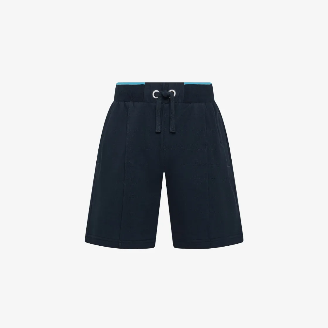 Online Bermuda in piquet di cotone blu navy Bambino Pantaloni|Felpe