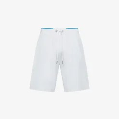 New Bermuda in piquet di cotone blu navy Uomo Pantaloni