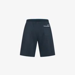 New Bermuda in piquet di cotone blu navy Uomo Pantaloni