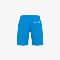 Outlet Bermuda in piquet di cotone ottanio chiaro Bambino Pantaloni|Felpe