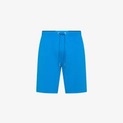 Fashion Bermuda in piquet di cotone ottanio chiaro Uomo Pantaloni