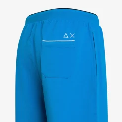 Fashion Bermuda in piquet di cotone ottanio chiaro Uomo Pantaloni