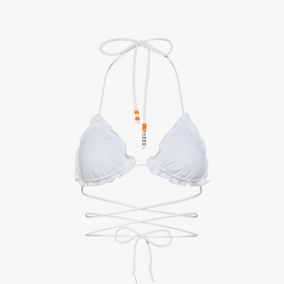 Sale Bikini in nylon con ricamo bianco panna Donna Costumi Donna