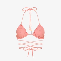 Outlet Bikini in nylon con ricamo rosa fenicottero Donna Costumi Donna