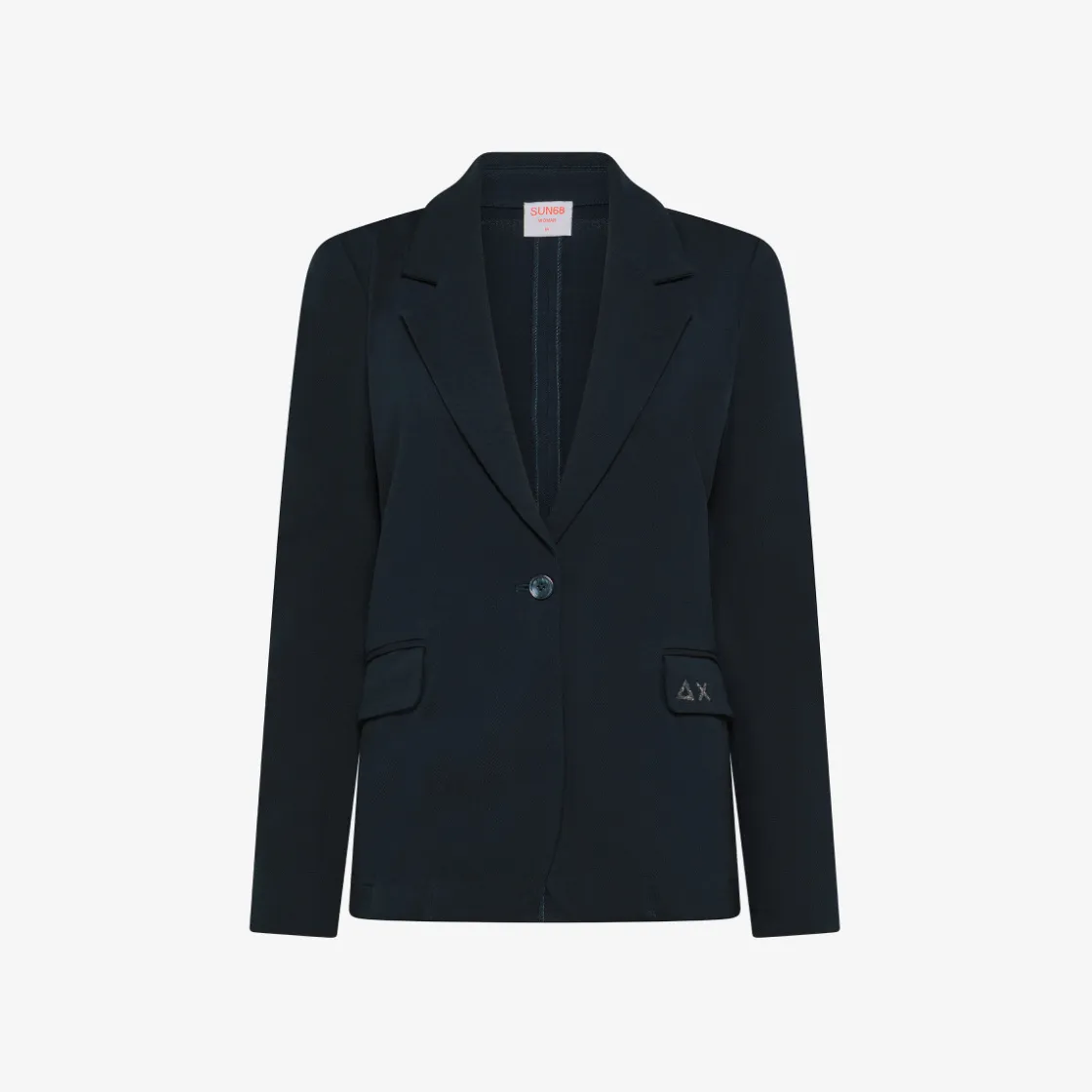 Best Blazer in felpa di cotone blu navy Donna Giacche|Felpe
