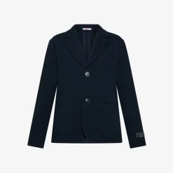 Outlet Blazer in felpa di cotone blu navy Bambino Giacche