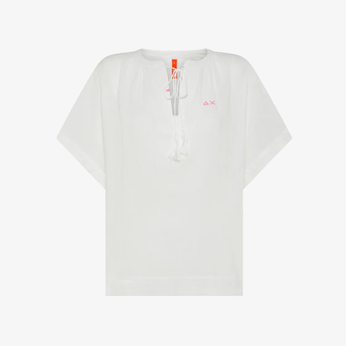 Outlet Blusa in cotone bianco Donna Camicie|Beachwear Donna