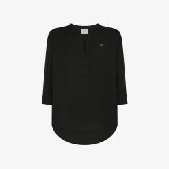 Best Blusa in lino nero Donna Camicie