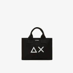 Fashion Borsa mare in canvas di cotone nero Donna Borse|Accessori Donna
