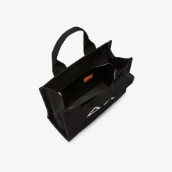 Fashion Borsa mare in canvas di cotone nero Donna Borse|Accessori Donna