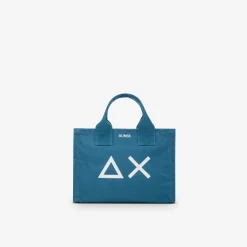 New Borsa mare in canvas di cotone avio scuro Donna Borse|Accessori Donna